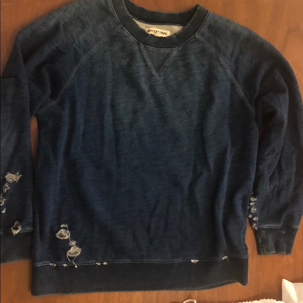 Madewell Blue sweatshirt rivet&thread collection S
